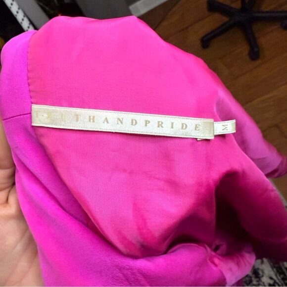 Truth and Pride Pink Blazer with Sleek Shawl Lapel - Picture 7 of 9